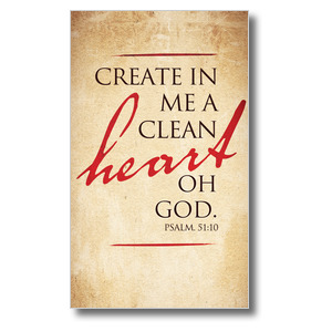 Red Script Ps 51:10 3 x 5 Vinyl Banner