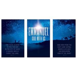 God With Us  3 x 5 Vinyl Banner