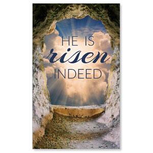 Risen Open Tomb 3 x 5 Vinyl Banner