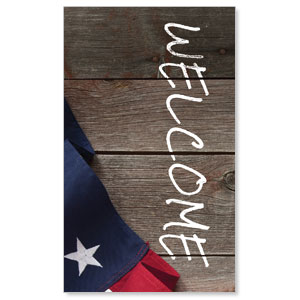 American Flag Invited 3 x 5 Vinyl Banner