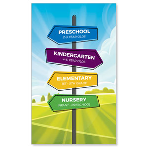 Bright Meadow Directional 3 x 5 Vinyl Banner