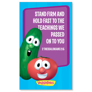 VeggieTales 2 Thes 2:15 3 x 5 Vinyl Banner