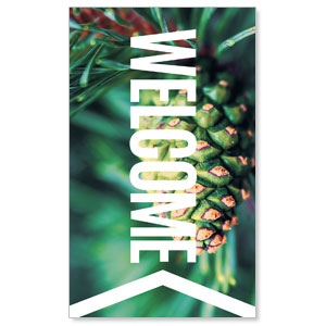 Chevron Welcome Winter 3 x 5 Vinyl Banner