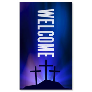 Aurora Lights Celebrate Easter Welcome 3 x 5 Vinyl Banner