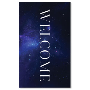 Begins With Christ Manger Welcome 3 x 5 Vinyl Banner