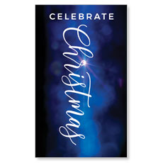 Celebrate Christmas Blue Sparkle 