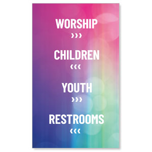 Colorful Lights Directional 3 x 5 Vinyl Banner