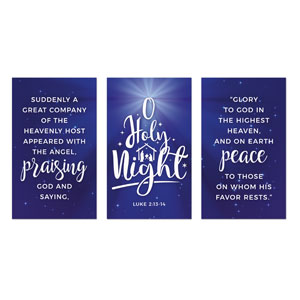 O Holy Night Triptych 3 x 5 Vinyl Banner