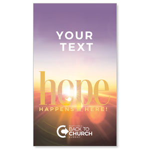 BTCS Hope Happens Here Your Text 3 x 5 Vinyl Banner