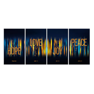 Advent Lights Set 3 x 5 Vinyl Banner