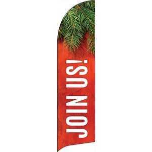 Tis The Season Join Us Flag Banner