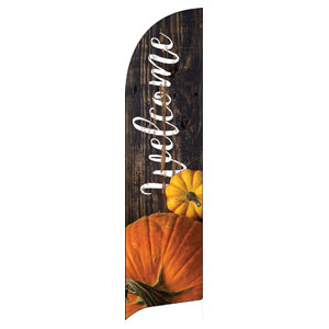 Pumpkins Youre Invited Flag Banner