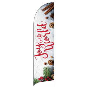 Joy To The World Snow Flag Banner