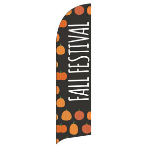 Pumpkins Hand Drawn Fall Festival Flag Banner