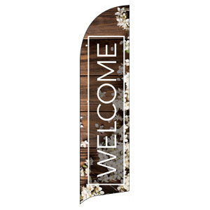 Wooden Slats Spring Flag Banner