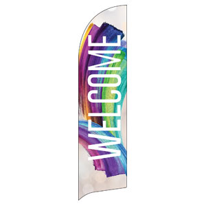 Shimmer Stroke Easter Flag Banner