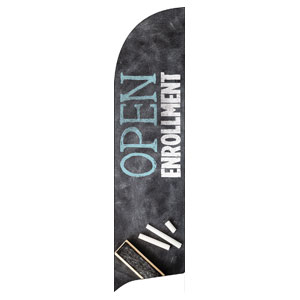 Open Chalkboard Flag Banner