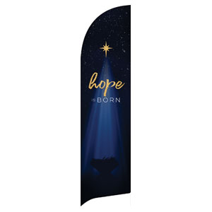 Christmas Star Hope is Born Flag Banner