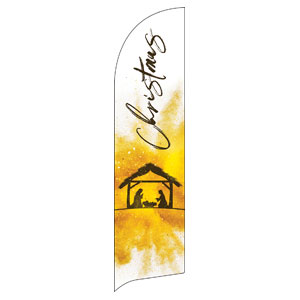 Gold Powder Creche Flag Banner