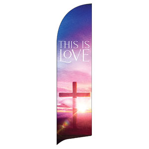 Love Easter Colors Flag Banner