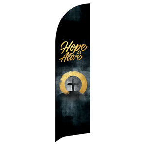 Hope Is Alive Gold Flag Banner