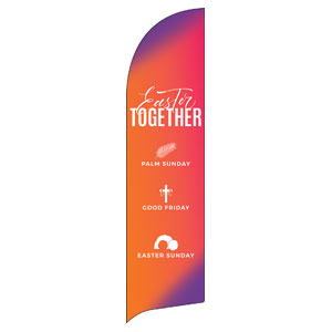 Easter Together Hues Flag Banner