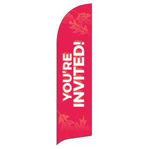 Invited Leaf Lines Flag Banner