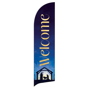 Hope Is Born Nativity Flag Banner