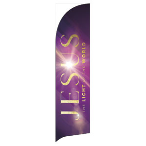 Jesus Light of the World Flag Banner