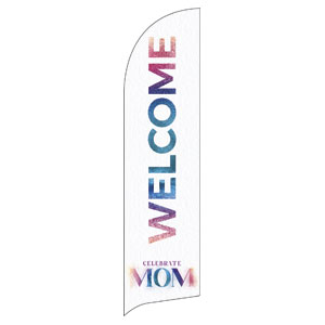 Celebrate Mom Powder Flag Banner