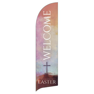 Watercolor Cross Flag Banner