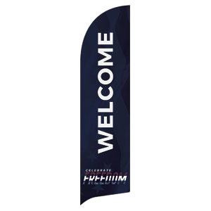 Celebrate Freedom Stripes Flag Banner