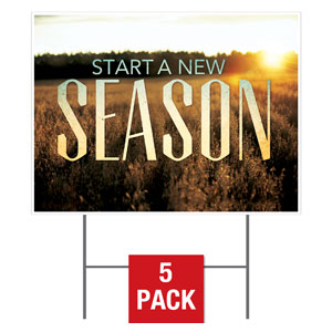 New Season Fall Yard Signs - Stock 1-sided