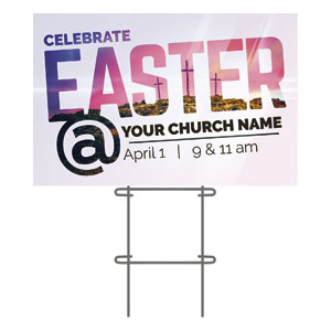 Easter At Calvary 36"x23.5" Large YardSigns