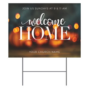 Welcome Home Lights 18"x24" YardSigns