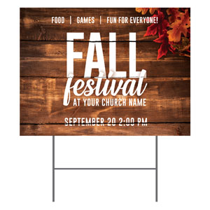 Rustic Fall Festival 18"x24" YardSigns