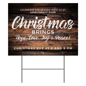 Dimensional Wood Christmas 18"x24" YardSigns