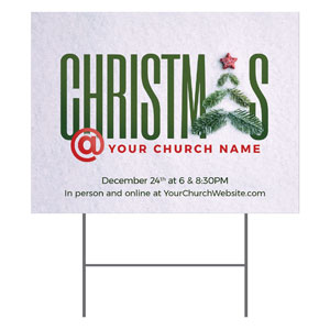 Christmas At Tree 18"x24" YardSigns