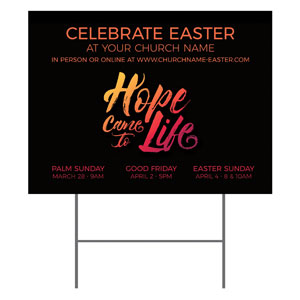 Hope Life Cross 18"x24" YardSigns