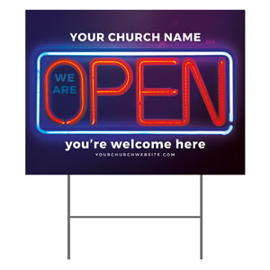 Open Neon 18"x24" YardSigns