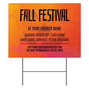 Orange Fall Festival 18"x24" YardSigns