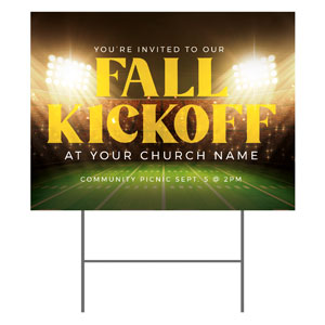 Fall Kickoff Lights 18"x24" YardSigns