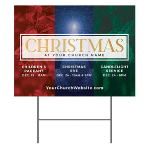 Christmas Events Trio 18"x24" YardSigns