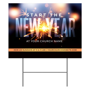 New Year Sparkler 18"x24" YardSigns