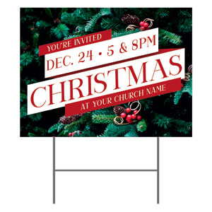 Celebrate Christmas Pine 18"x24" YardSigns