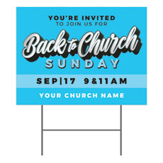 Back to Church Sunday Celebration Blue 