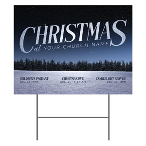 Christmas At Night Sky 18"x24" YardSigns