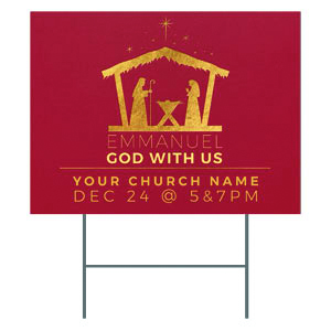 Emmanuel God with Us 18"x24" YardSigns