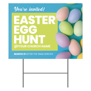 Egg Hunt Invited 18"x24" YardSigns