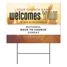 Back to Church Welcomes You Orange 